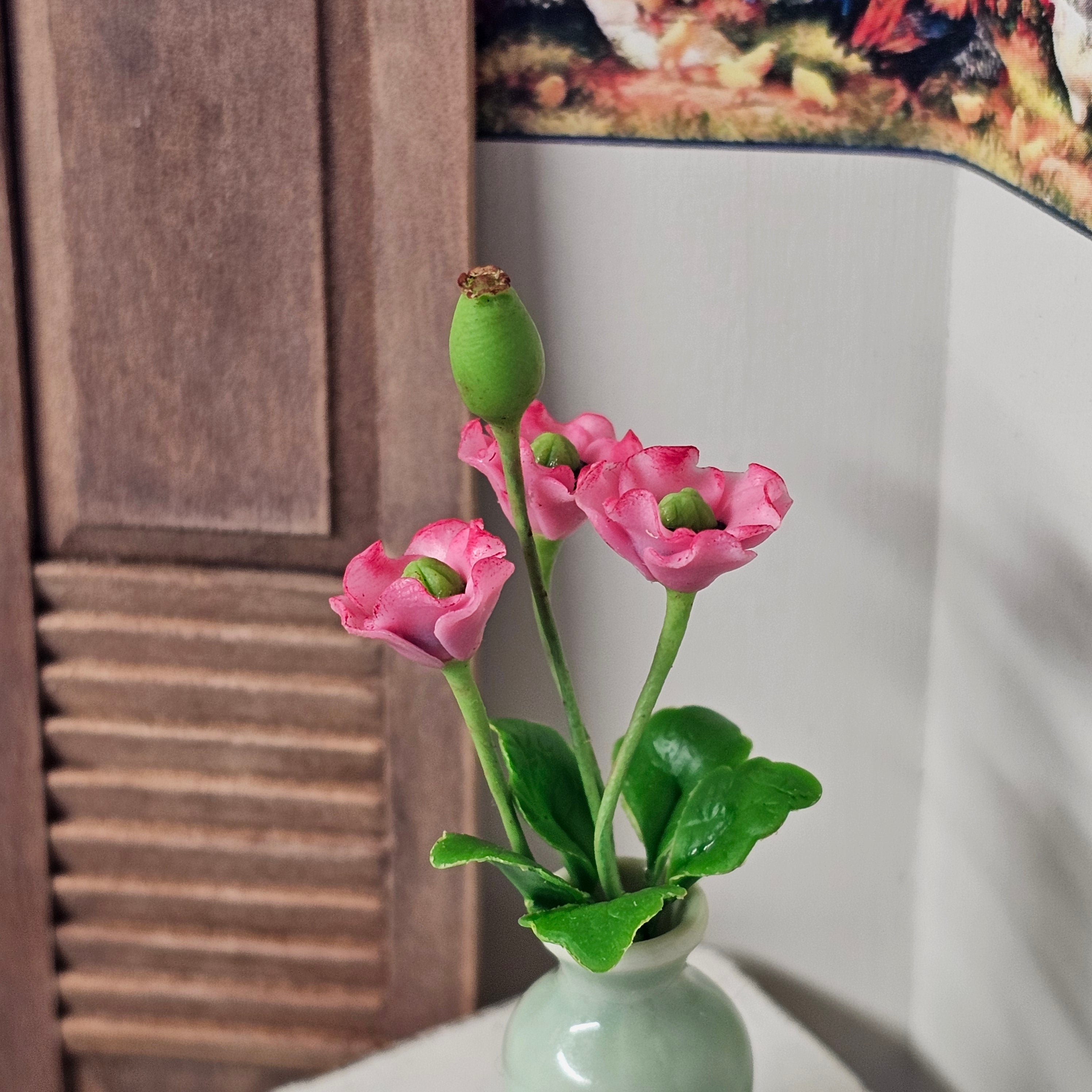 Sträußchen Mohnblume pink