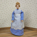 Puppe Hausangestellte blau