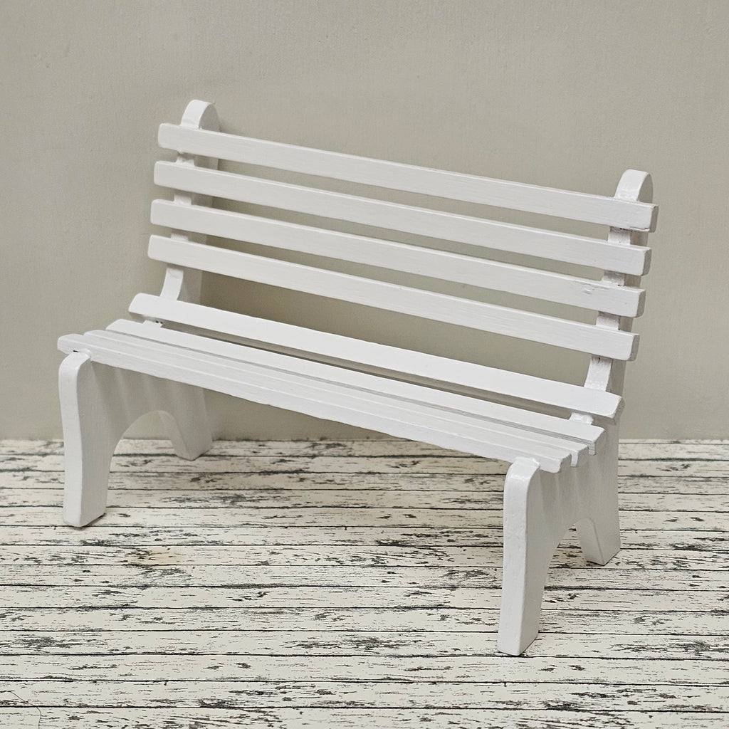 Gartenbank weiss