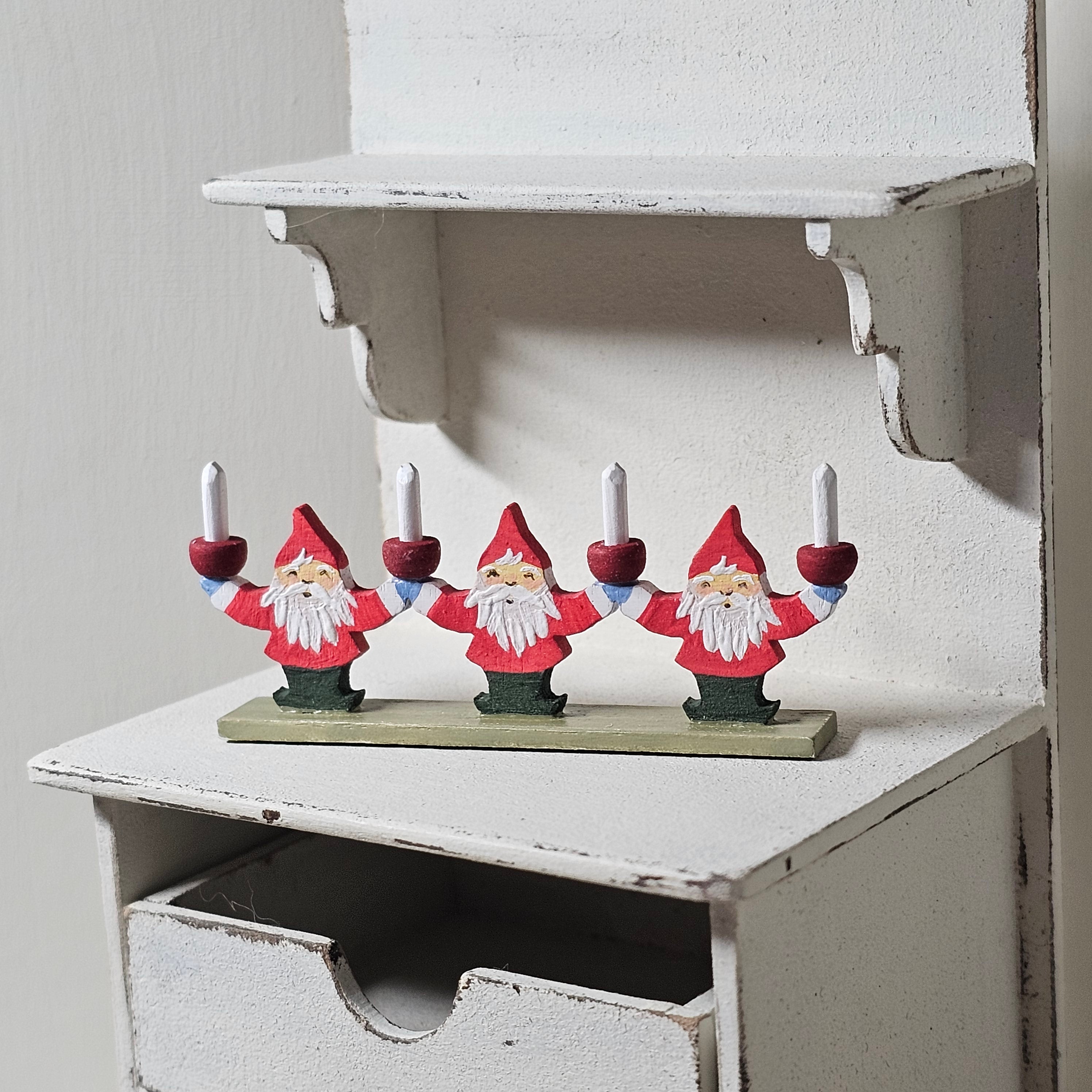 Leuchter 3 Weihnachtswichtel