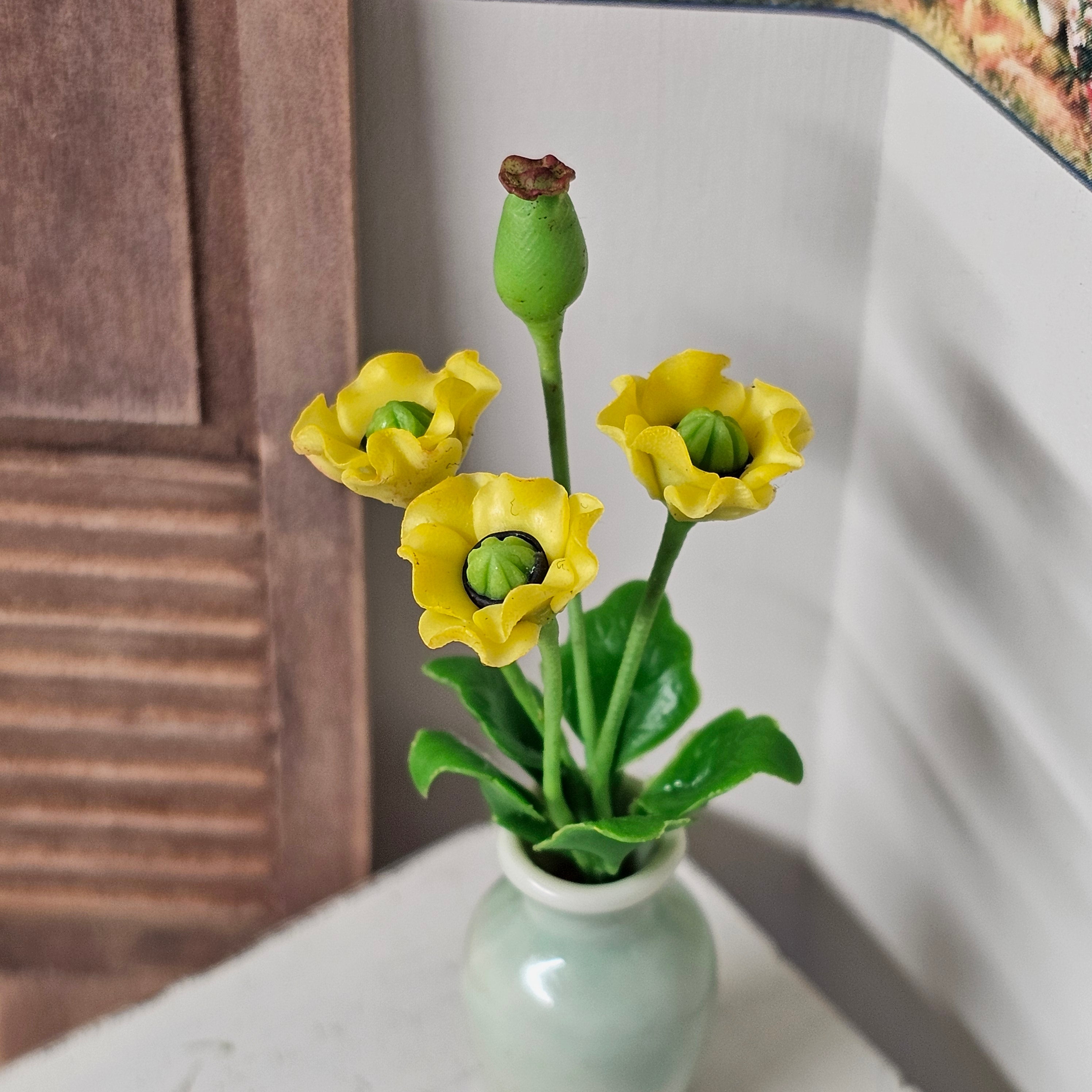 Sträußchen Mohnblume gelb