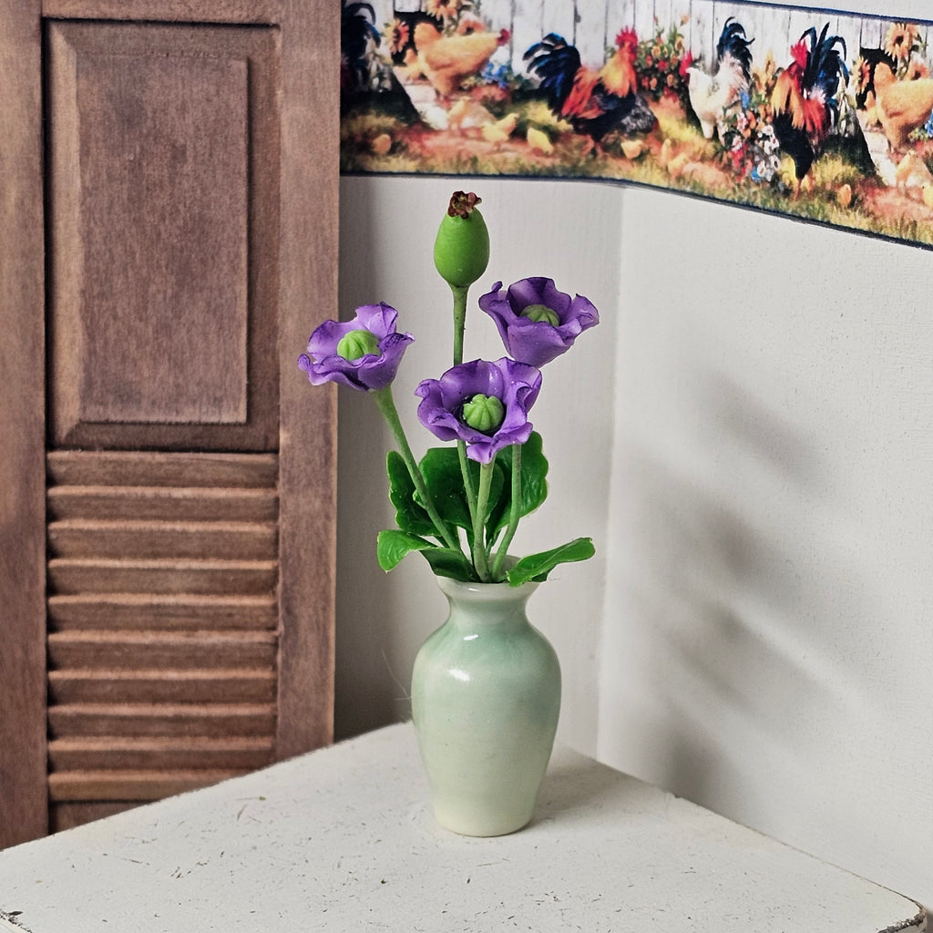 Sträußchen Mohnblume lila